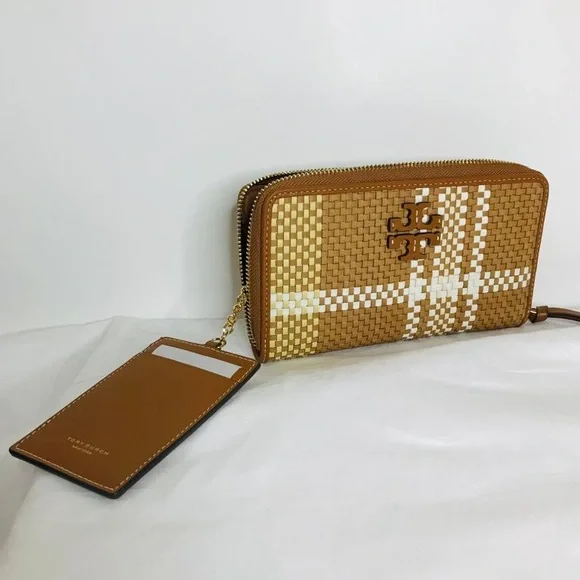 Brand new with tags tory burch thea web woven Continental Wallet - Picture 3 of 9